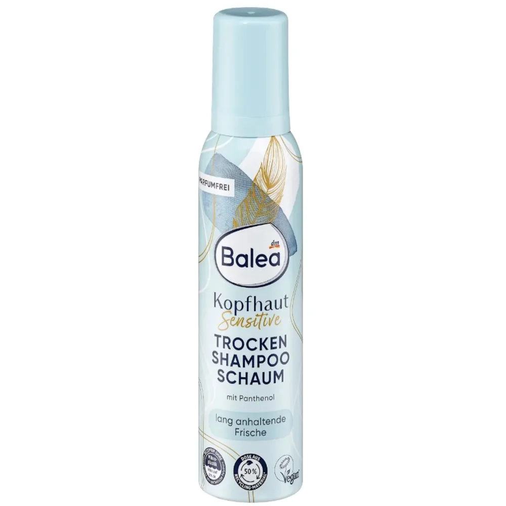 Шампунь-пенка сухая Balea Trockenshampoo Schaum Kopfhaut Sensitive для чувствительной кожи головы 150 мл