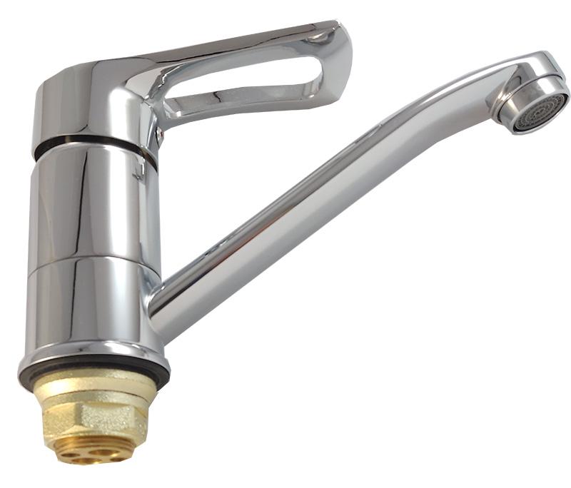 Змішувач для кухні Frap F4566-2 гусак 15 см Хром (34578)
