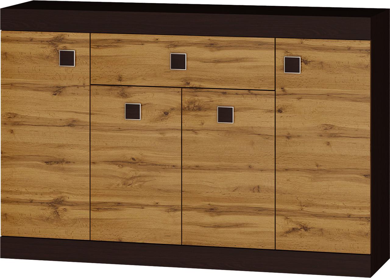 Комод для квартиры Эверест Соната 7 1400х380х935 мм Венге/Дуб крафт золотой (2236729) - фото 2