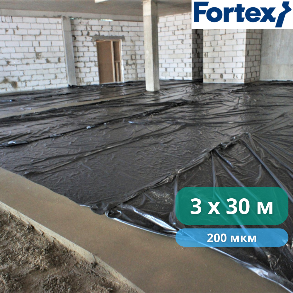 Плівка поліетиленова Fortex 3x30 м 90 м2 200 мкм Чорний (340049) - фото 7 Плівка поліетиленова Fortex 3x30 м 90 м2 200 мкм Чорний (340049) - фото 7
