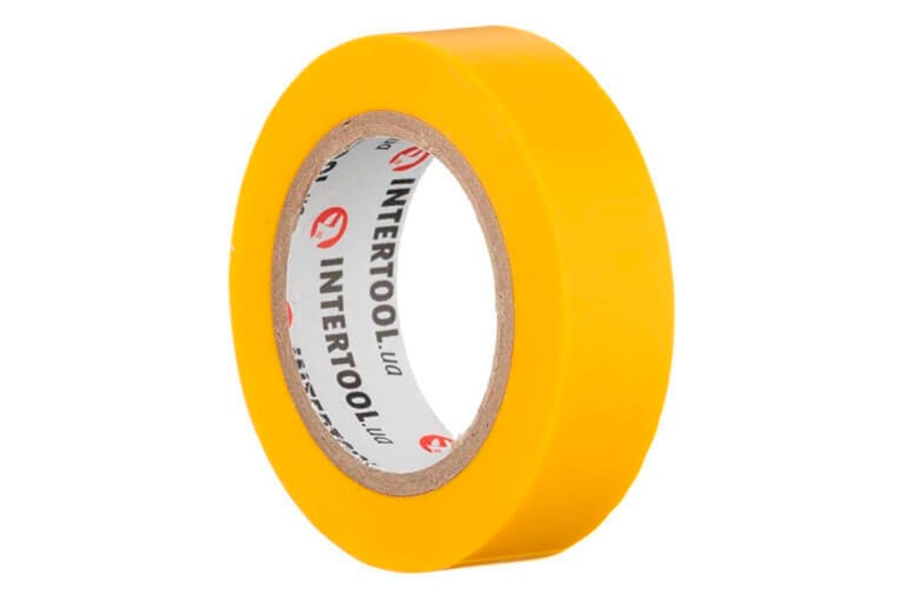 Стрічка ізоляційна Intertool 10 м x 17 x 0,15 мм 10 шт. Жовтий (IT-0032)