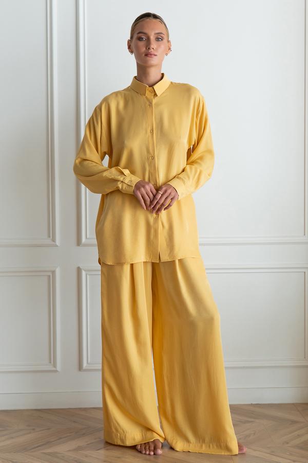 Пижамный костюм Lemon с брюками шелк/хлопок L/XXL (29517781) - фото 2 Пижамный костюм Lemon с брюками шелк/хлопок L/XXL (29517781) - фото 2