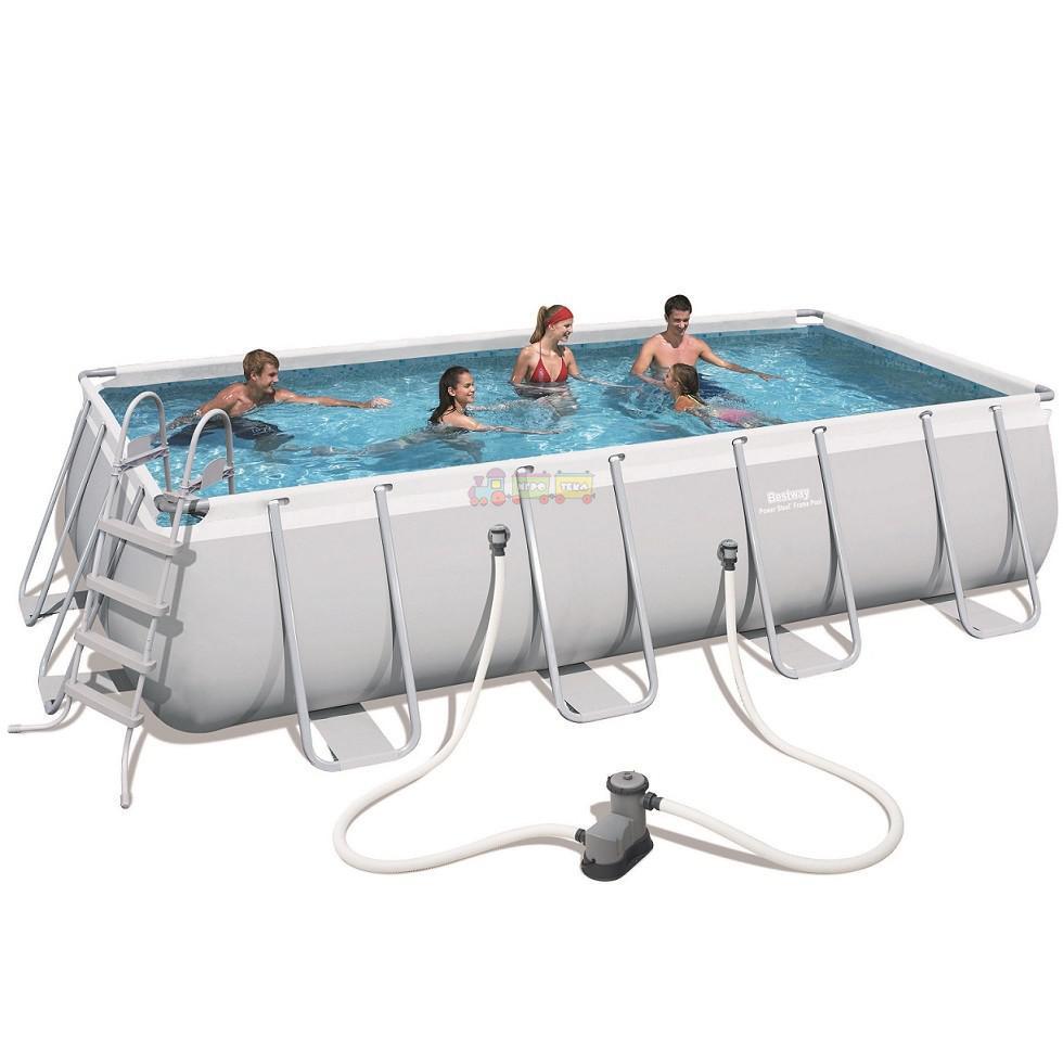 Басейн каркасний BestWay 56465 фільтр-насос/сходи/тент 549х274х122 см (1578251261)