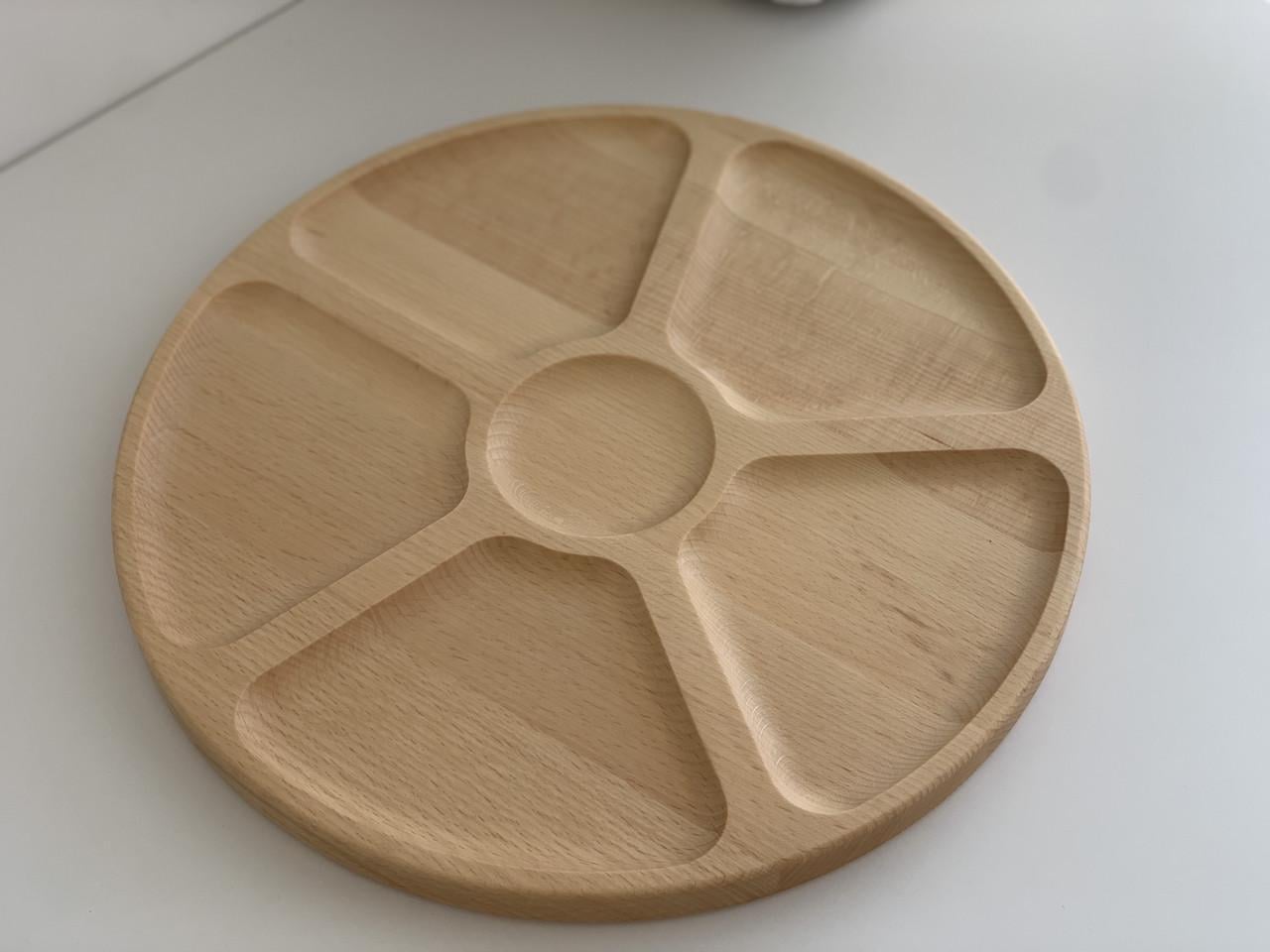 Менажница бук 5 секций 35 см (1838583343)