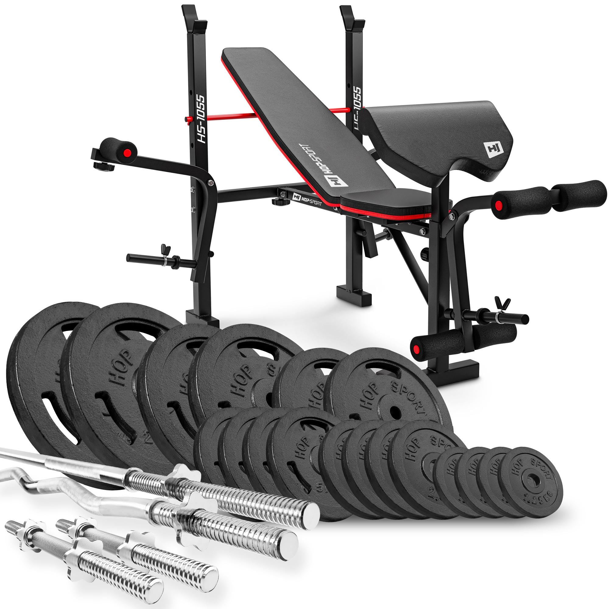 Набор STRONG 146 кг со скамьей HS-1055