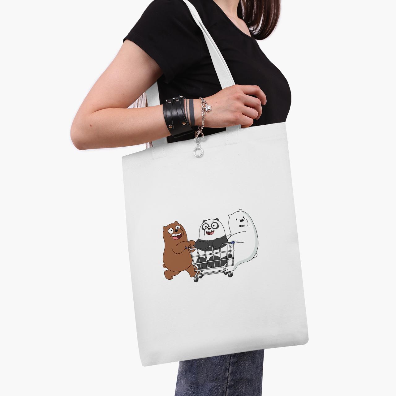 Эко сумка шоппер We Bare Bears 41x35 см Белый (9227-2891-WT1)