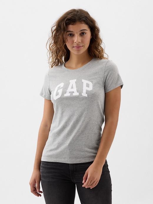 Футболка женская GAP Logo XXL Серый (4826241296664)