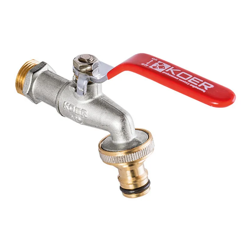 Кран поливу KOER KR.257 з конектором для швидкого підключення 1/2" (KR2750) Кран поливу KOER KR.257 з конектором для швидкого підключення 1/2" (KR2750)