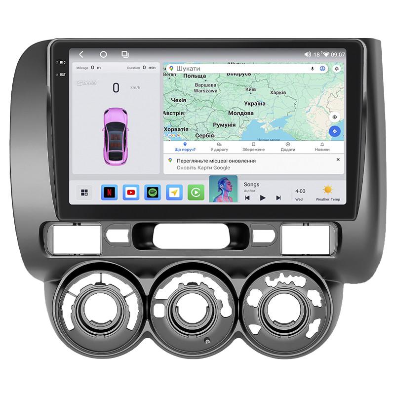Автомагнитола штатная Lesko QLED CarPlay/4G/Wi-Fi/GPS/360° Honda Fit I Manual AC 2001-2008 4/64Gb 9" (2351488690)