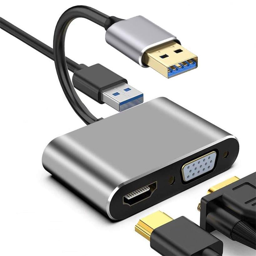 Переходник хаб USB 3,0 Addap MH-12 на 3 порта HDMI/VGA/USB 3,0 для передачи видео - фото 2