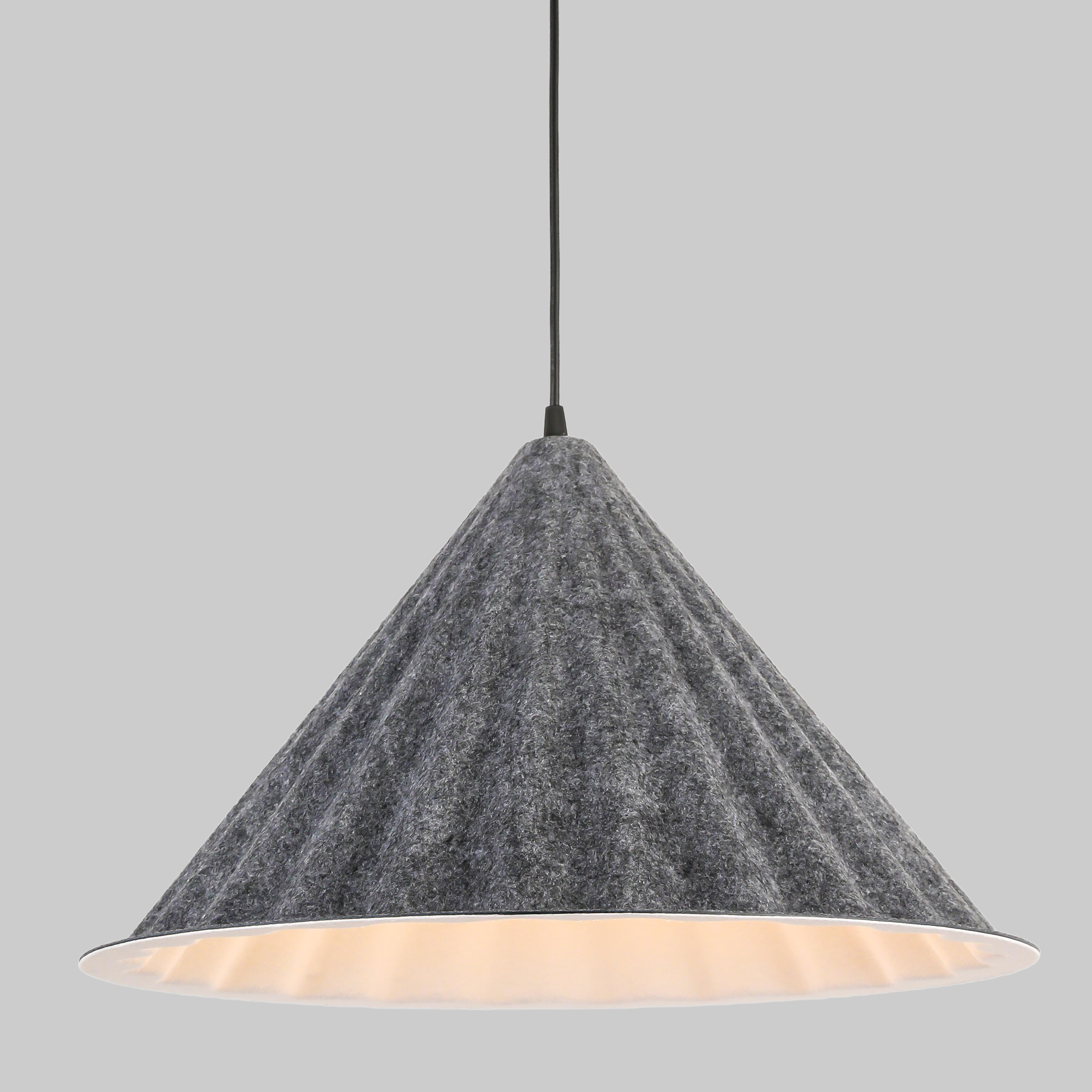 Подвес-люстра дизайнерский из фетра 46 см Серый (805-1888-1)