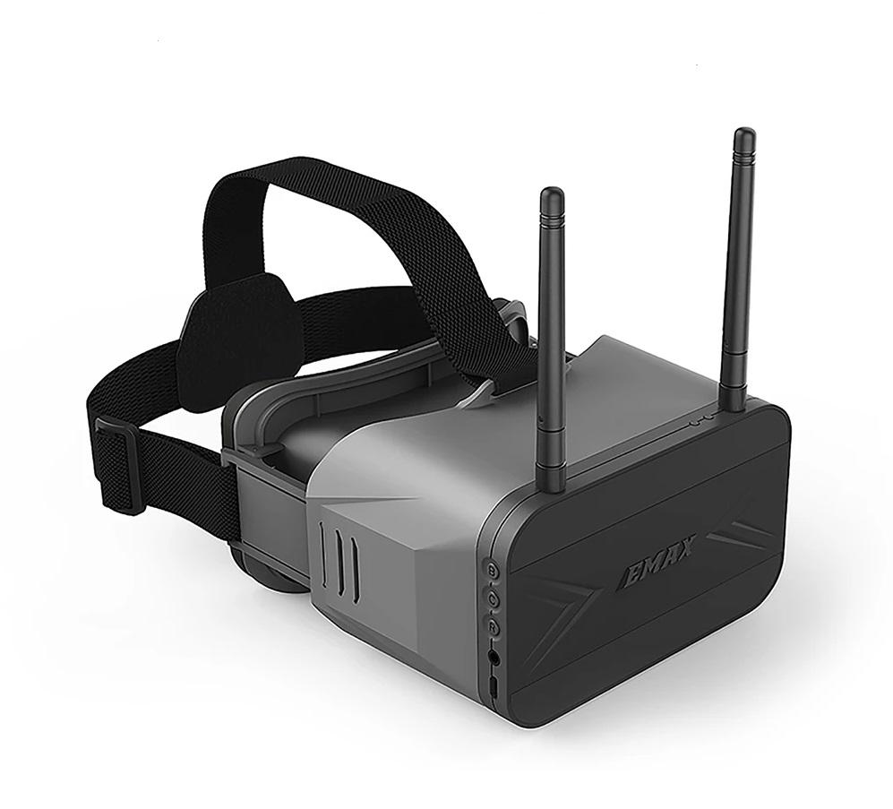 Відеошолом для FPV дронів EMAX Transporter 2 5,8Ghz 4,3" 480х800 1300 mAh 2 антени (00-00023201)