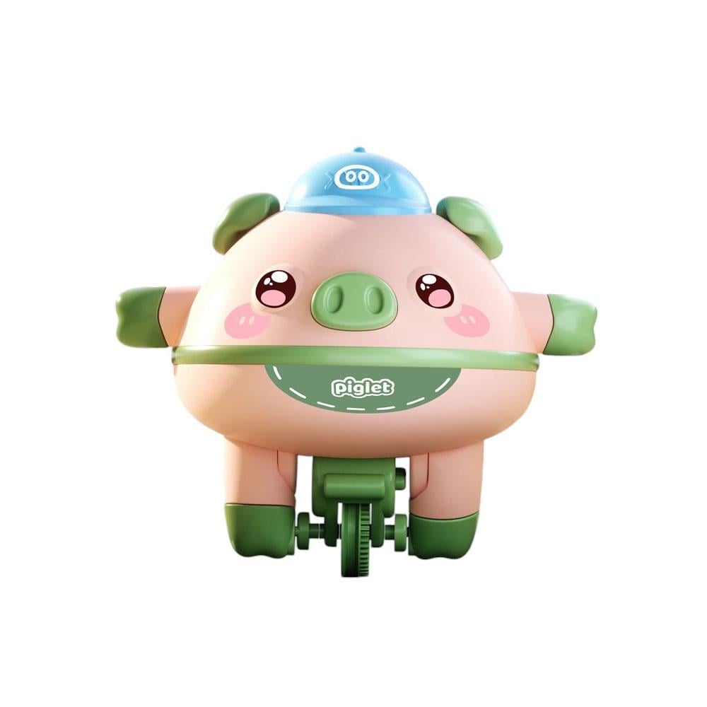 Игрушка-гироскоп свинка балансирует на одном колесе Зеленый (NR0237_2)