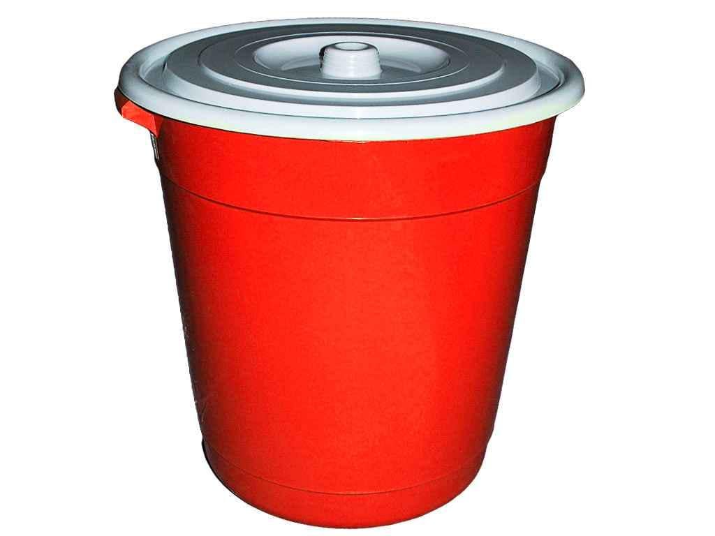 Ведро Консенсус 50 л с крышкой Красный (102238)
