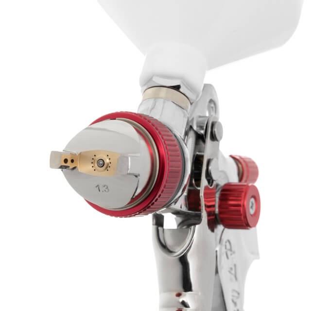 Краскопульт пневматический Intertool PT-0153 HVLP с тремя наборами форсунок 1,3 мм/1,4 мм/1,7 мм пластиковый бачок 3 бар (1651188023) - фото 4 Краскопульт пневматический Intertool PT-0153 HVLP с тремя наборами форсунок 1,3 мм/1,4 мм/1,7 мм пластиковый бачок 3 бар (1651188023) - фото 4