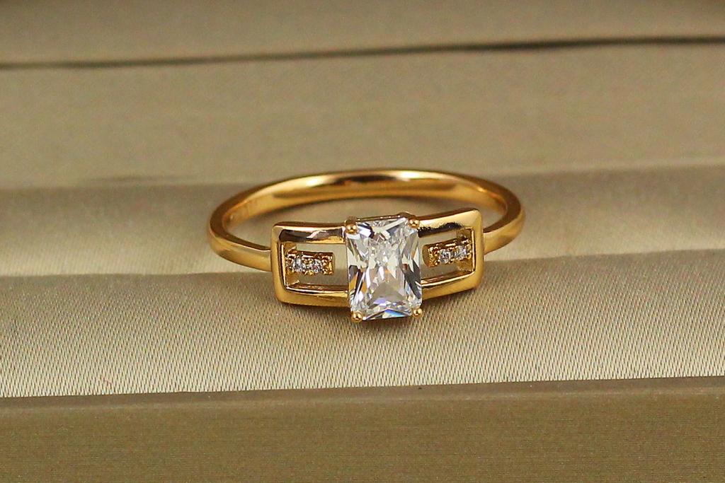 Кольцо Xuping Jewelry Отражение р. 20 Золотистый (27573469) Кольцо Xuping Jewelry Отражение р. 20 Золотистый (27573469)