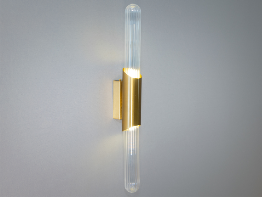 Настенный светильник Diasha в стиле лофт 2 лампы Золотой (F3763)