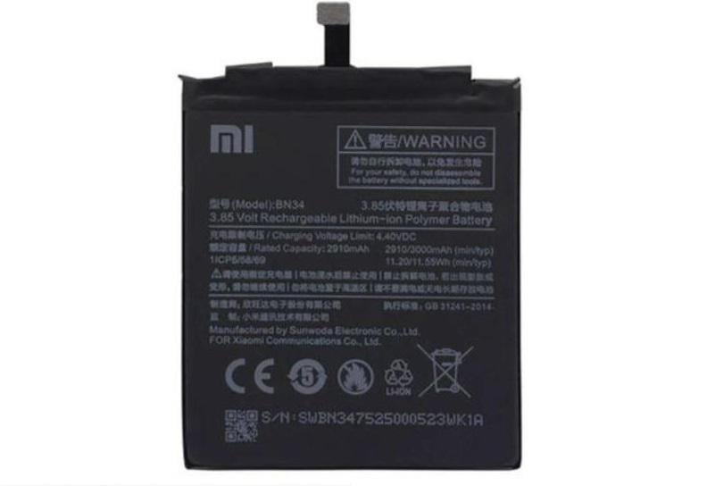 Аккумуляторная батарея BN34 для Xiaomi Redmi 5A 2910 mAh (000042992)