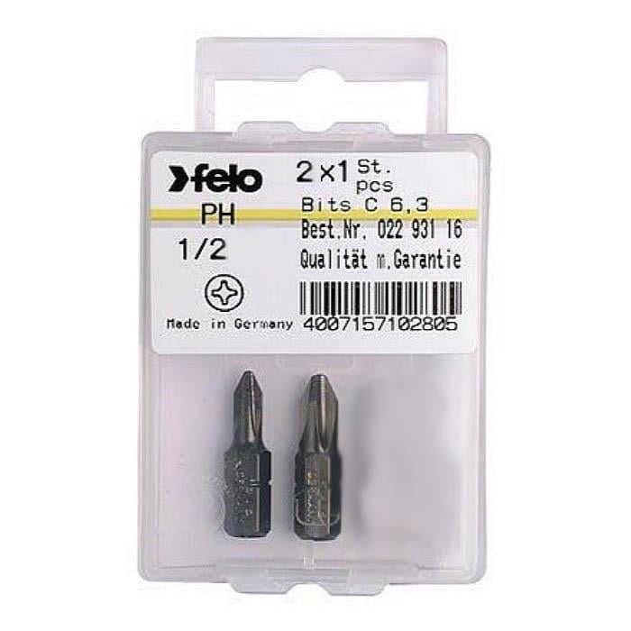 Бита Felo PH1/PH2х25 мм 1/4" С 6,3 Вox 2 шт. 02201236 (14258)