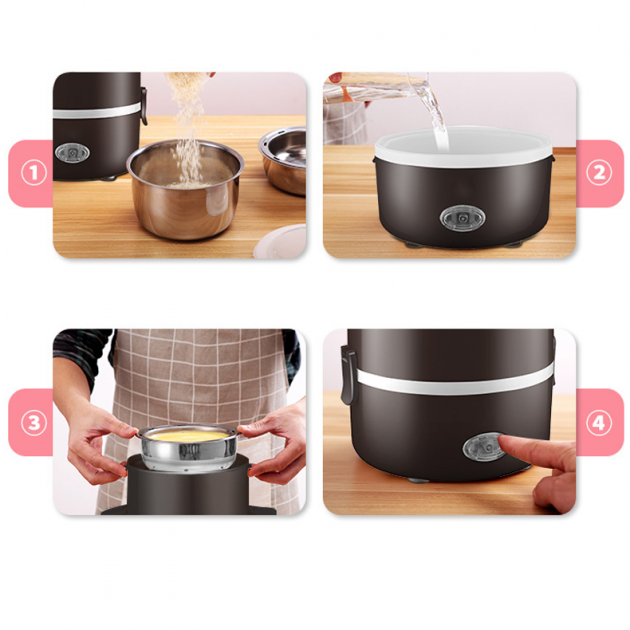 Портативный электрический Ланч-бокс на 2 литра - фото 5