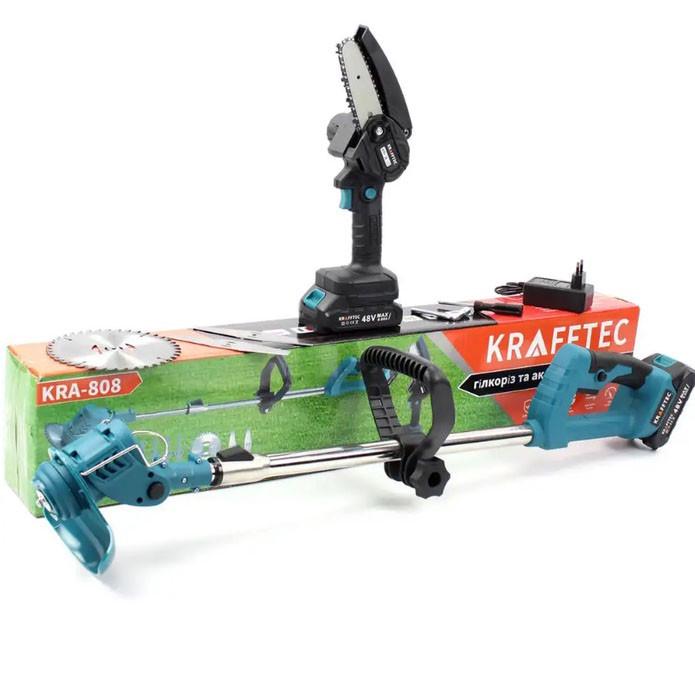 Триммер для травы и кустов KRAFFTEC с цепной пилой (2444737495) - фото 2