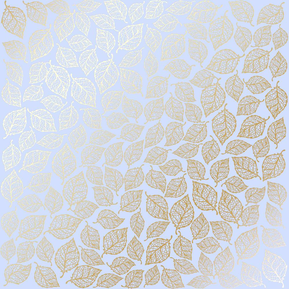 Лист бумаги односторонний Golden Leaves mini с фольгированием 30,5х30,5 см Purple