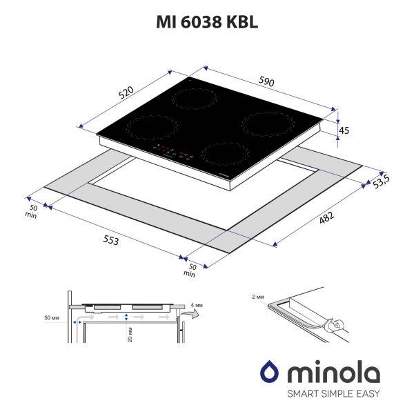 Варильна поверхня електрична Minola MI 6038 KBL (1365685) - фото 7