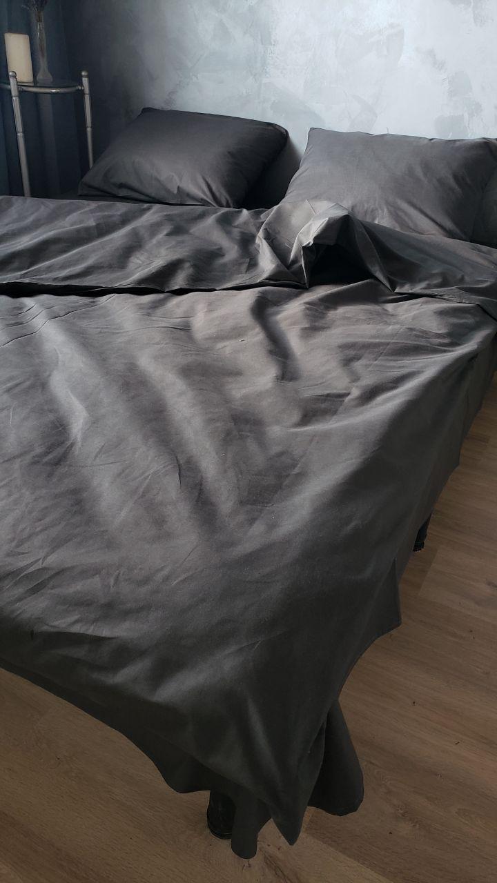 Простынь бязь Голд Lux 150х220 см Графитовый (001895)