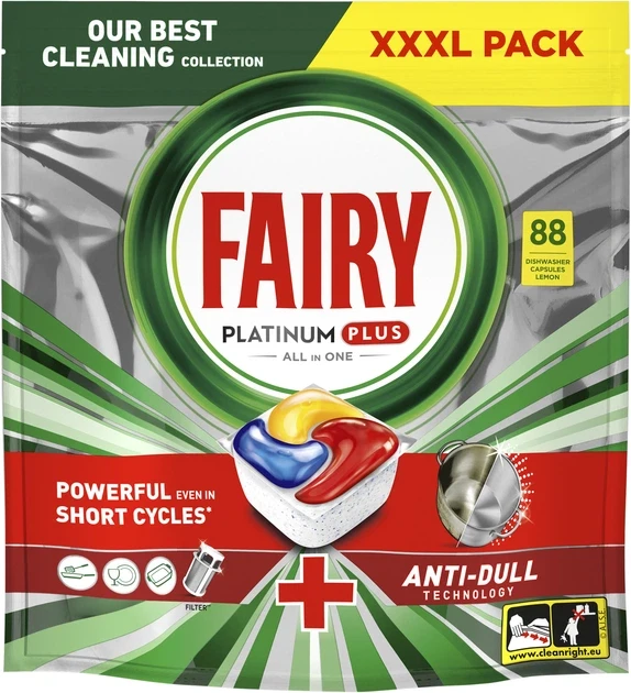Капсулы для посудомоечной машины Fairy Platinum Plus Все-в-1 88 шт. Капсулы для посудомоечной машины Fairy Platinum Plus Все-в-1 88 шт.