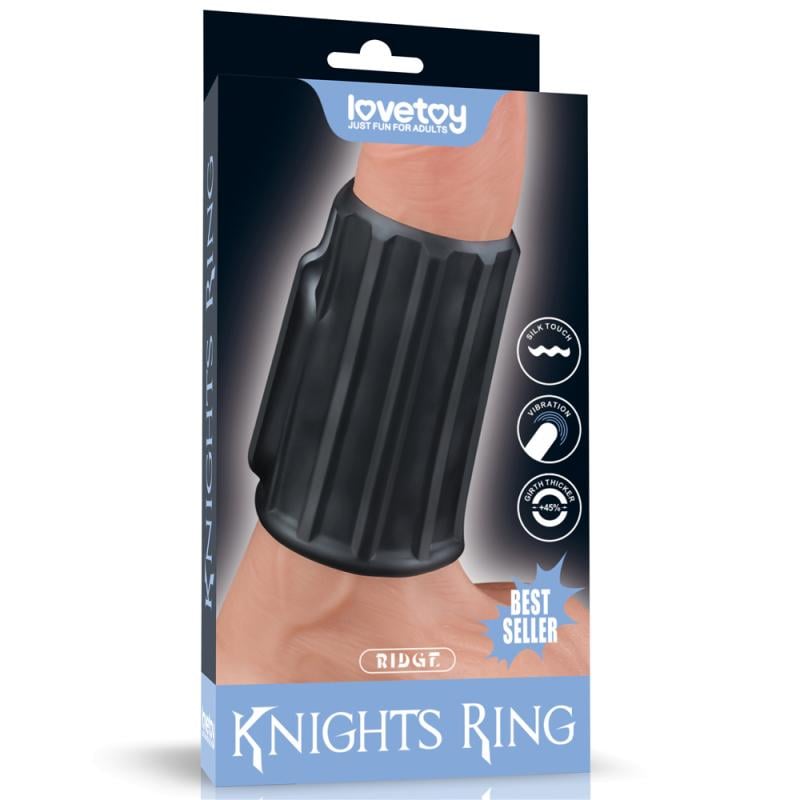 Насадка на пенис Vibrating Ridge Knights Ring Black (1000062109)