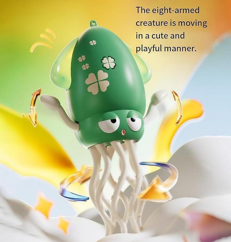 Интерактивная игрушка для детей Tummy Time Кальмар танцующий Зеленый (2104618659) - фото 14