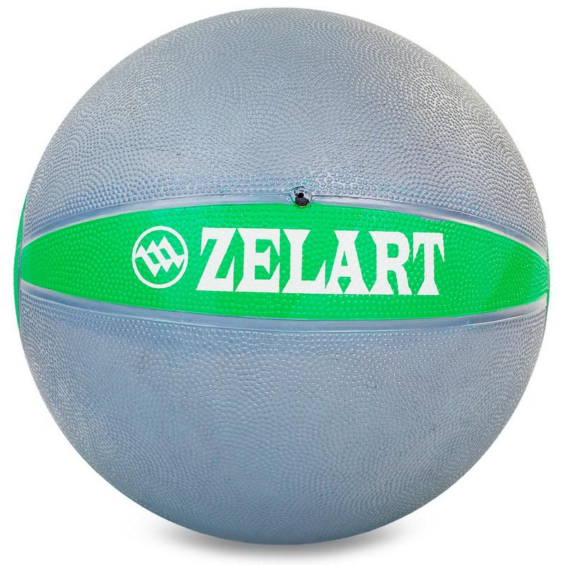 Мяч медицинский медбол Zelart Medicine Ball FI-5122-7 7 кг Серый/Зеленый (DR003492) - фото 2