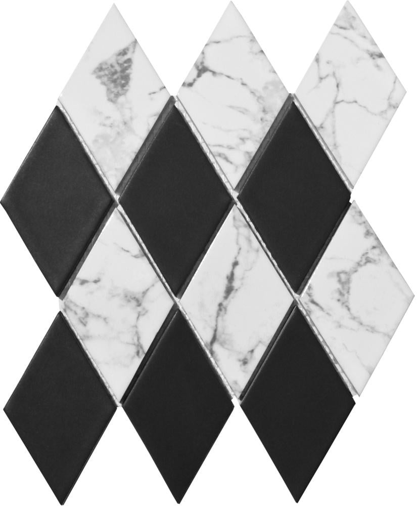 Мозаика керамическая Kotto Ceramica DIAMOND D 69003 С2 с принтом 50 264x314x9 мм 73x124 мм 0,058 м2 Black Mat (20459188)