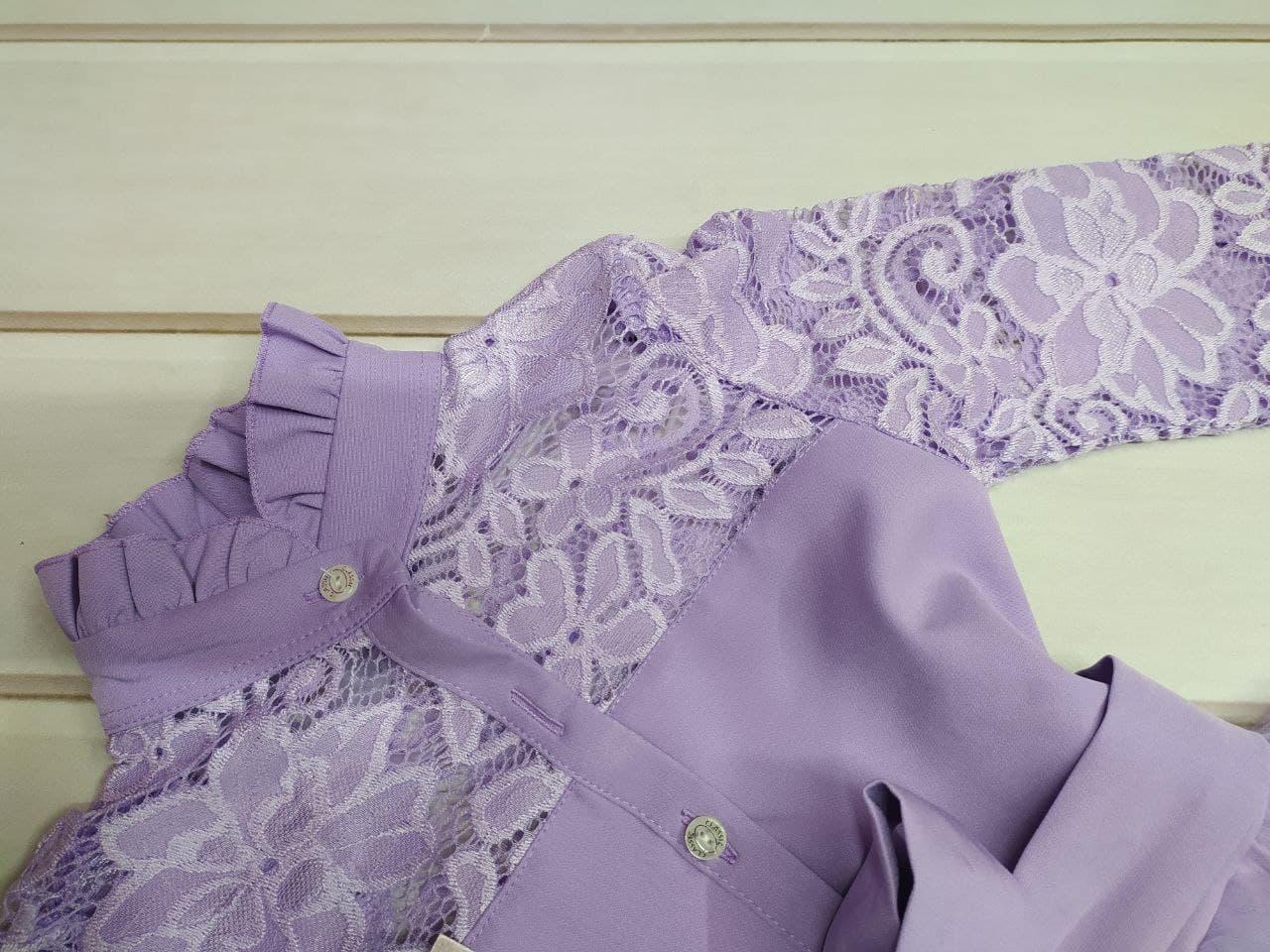 Плаття дитяче G.A. з гипюром 116 см Фіолетовий (013700/116) - фото 2 Плаття дитяче G.A. з гипюром 116 см Фіолетовий (013700/116) - фото 2