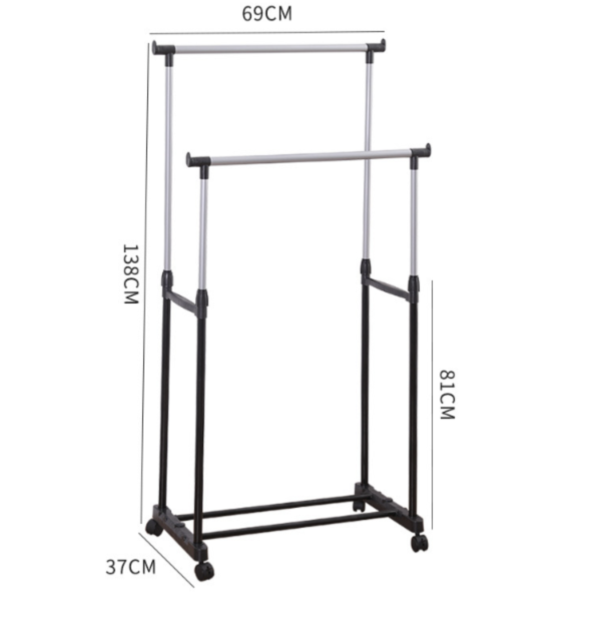 Cтойка для одежды Double Pole телескопическая напольная (Е500046) - фото 7