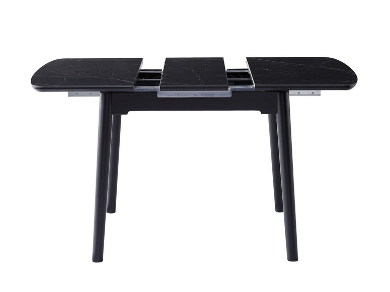 Стіл обідній розсувний Vetro Mebel 900-1200x750x760 мм Чорний онікс/Чорний (TМ-87-1) - фото 3