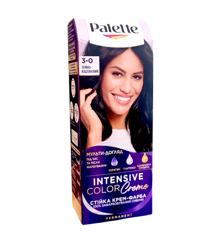 Фарба для волосся Palette New 3-0 Темно-каштановий