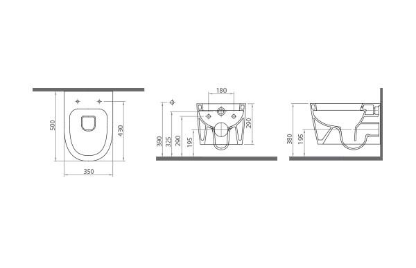 Унитаз подвесной Lapino Elegance 5387 Soft Close безободочный с крышкой White glossy (24647303) - фото 2 Унитаз подвесной Lapino Elegance 5387 Soft Close безободочный с крышкой White glossy (24647303) - фото 2