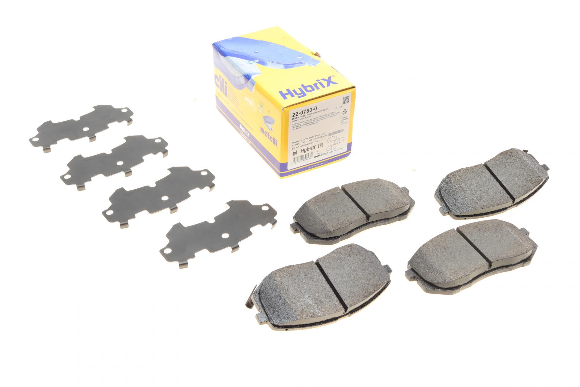 Колодки тормозные передние METELLI Kia Carens III 06-/Sportage II 04-/Optima 15- (22-0783-0 METELLI)