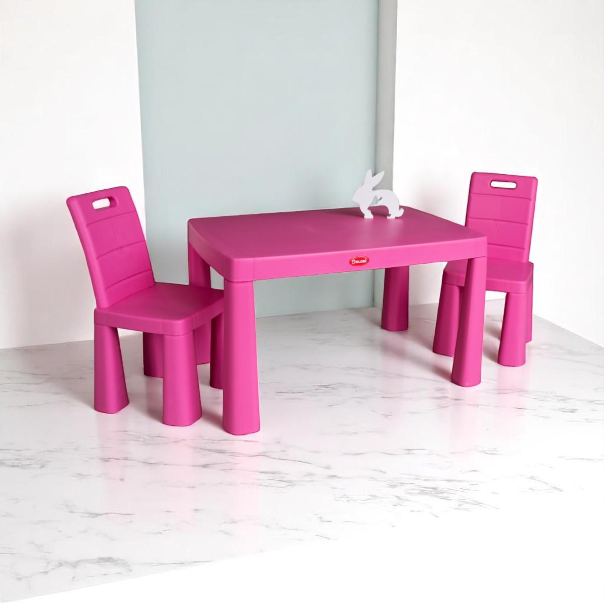 Дитячий стіл і два стільчика Doloni Рожевий (DL6322)