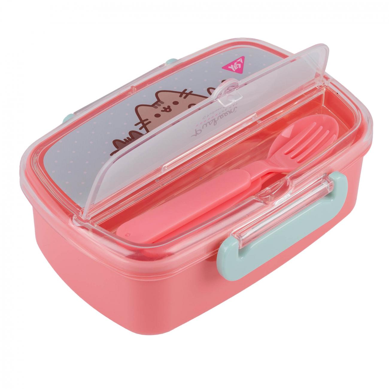 Контейнер Yes Pusheen 750 мл із приладами (708371) - фото 2 Контейнер Yes Pusheen 750 мл із приладами (708371) - фото 2