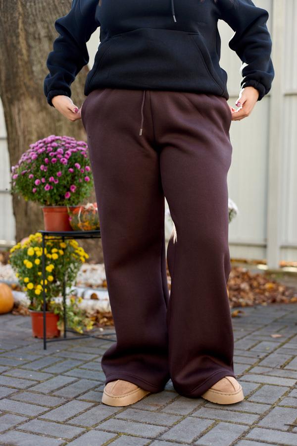 Штаны женские AKSAN байковые 2XL Темно-коричневый (25.2181_dark-brown_50(2XL))