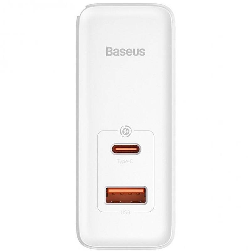 Зарядное устройство сетевое Baseus GaN5 Pro Type-C+USB 100 W EU Белый (CCGP09020) - фото 3