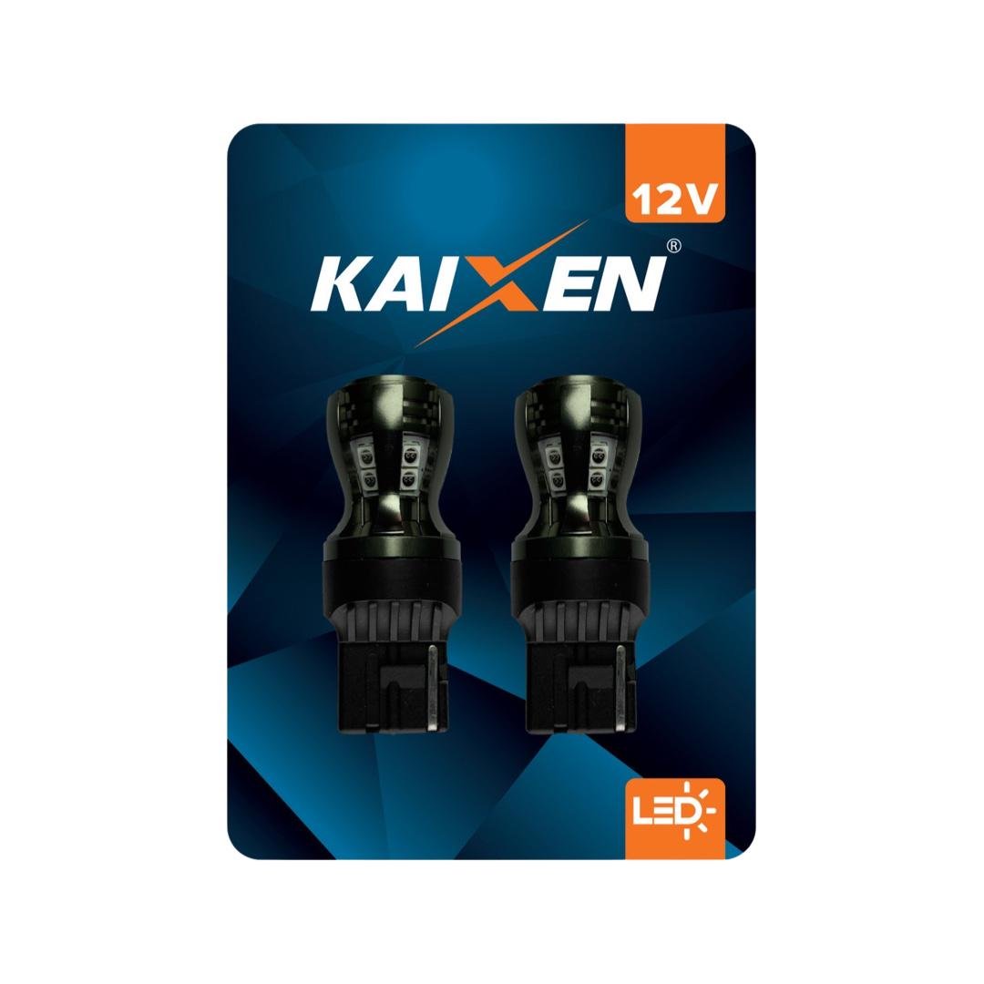 Лампочки Kaixen W21W LED Canbus 2 шт. Червоний