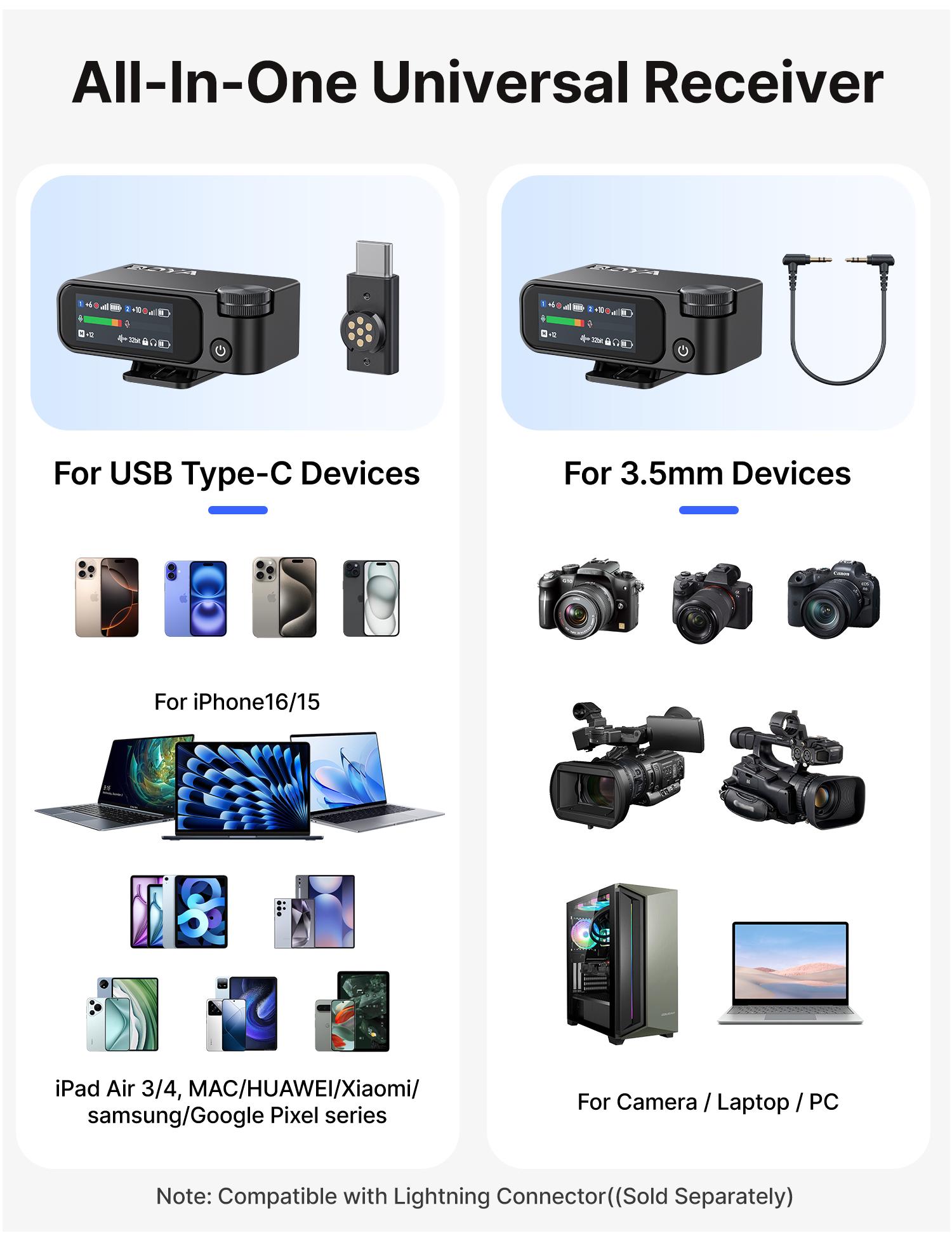 Микрофон петличный Boya BOYAMIC 2-03 2025 Type-C+3,5 мм TRS 1 шт. (50057) - фото 5 Микрофон петличный Boya BOYAMIC 2-03 2025 Type-C+3,5 мм TRS 1 шт. (50057) - фото 5