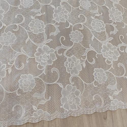 Клеенка Stenson MA-4813 ПВХ Lace 1,37х20 м Белый (11605951)