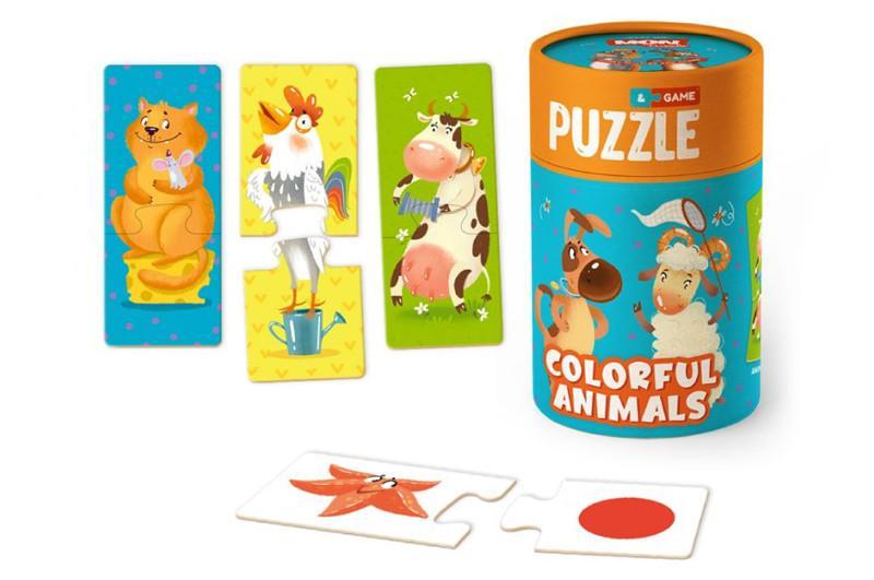 Пазлы картонные детские Dodo Веселые Зверята 20 деталей (200100)