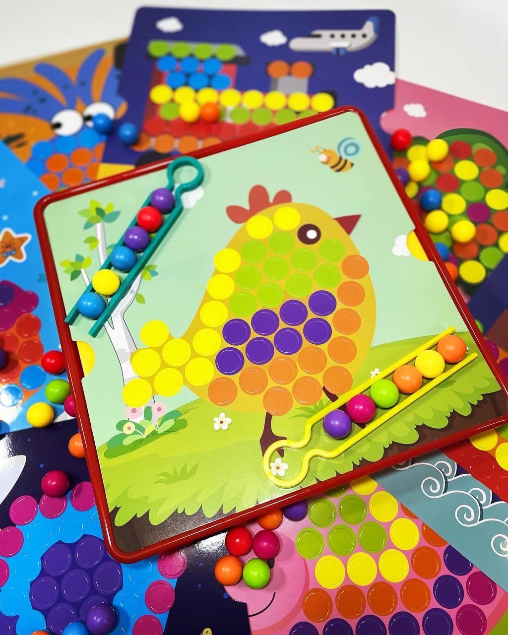 Мозаика 4FUN Game Club 67941 12/2 84 элемента/12 картинок-шаблонов/щипцы в коробке - фото 3 Мозаика 4FUN Game Club 67941 12/2 84 элемента/12 картинок-шаблонов/щипцы в коробке - фото 3