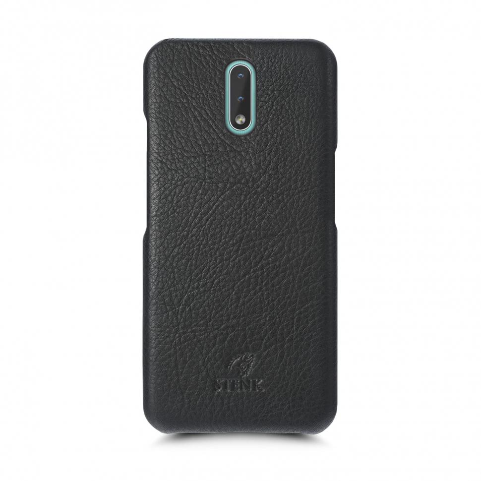 Кожаная накладка Stenk Cover для Nokia 2.3 Черная (69333)