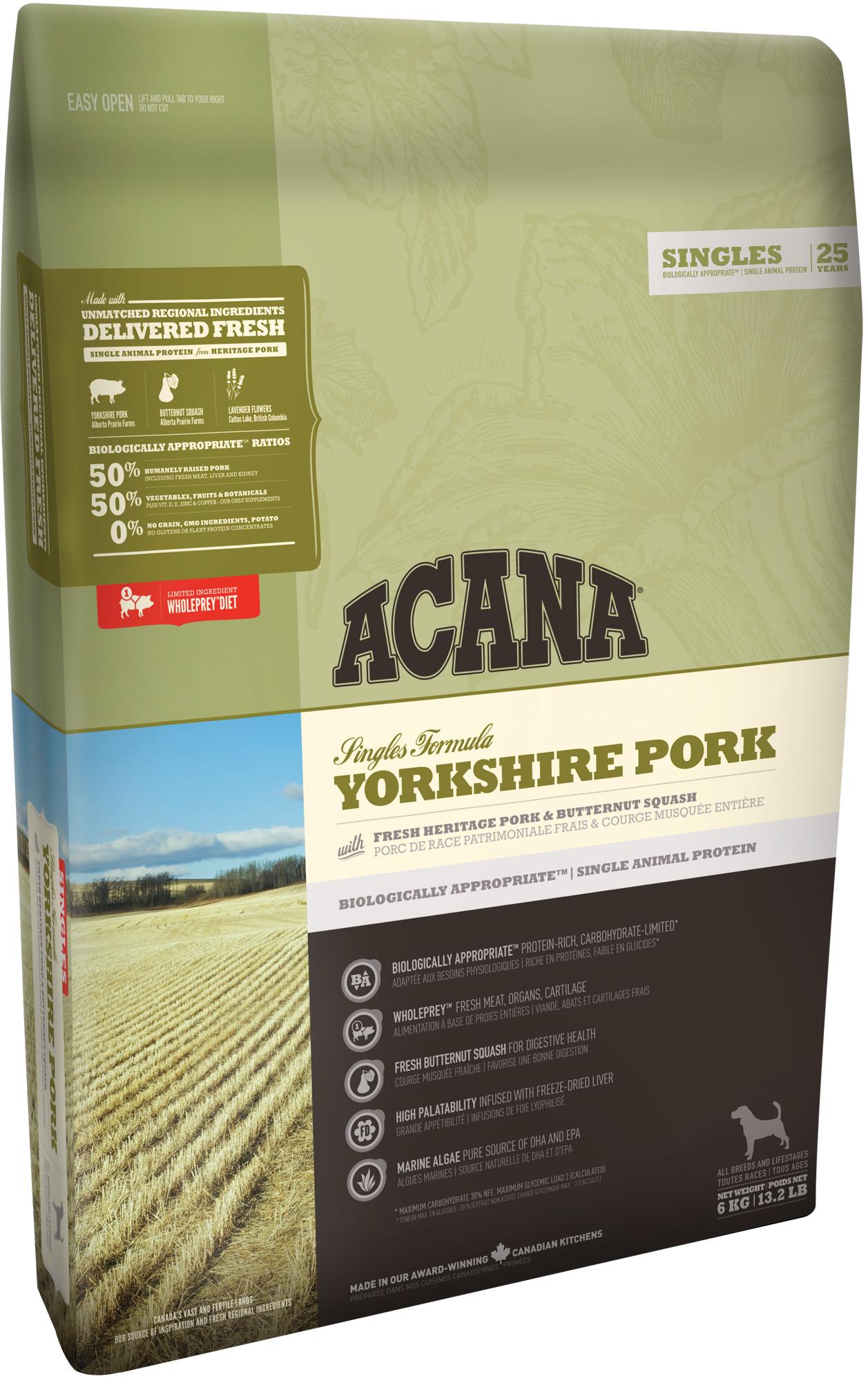 Корм сухой гипоаллергенный для собак Acana Single Yorkshire Pork 340 г (a57234)